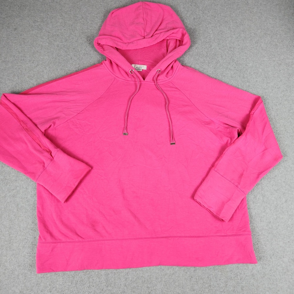 Danskin‎ Hoodie Womens XXL Pink Long Sleeve Activewear Fleece Lined Pullover